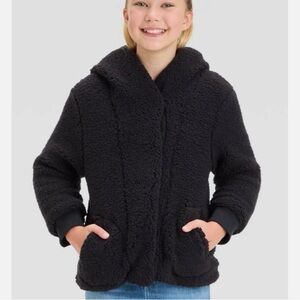 Cat & Jack Black Fleece Kids Puffer Jacket